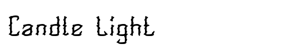 Candle Light font preview